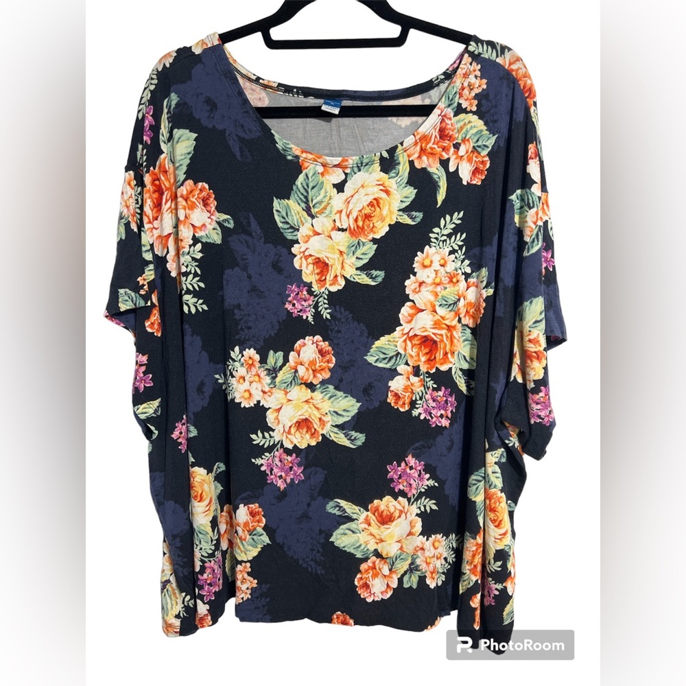Old Navy Sunday Sleep Floral Top-4X